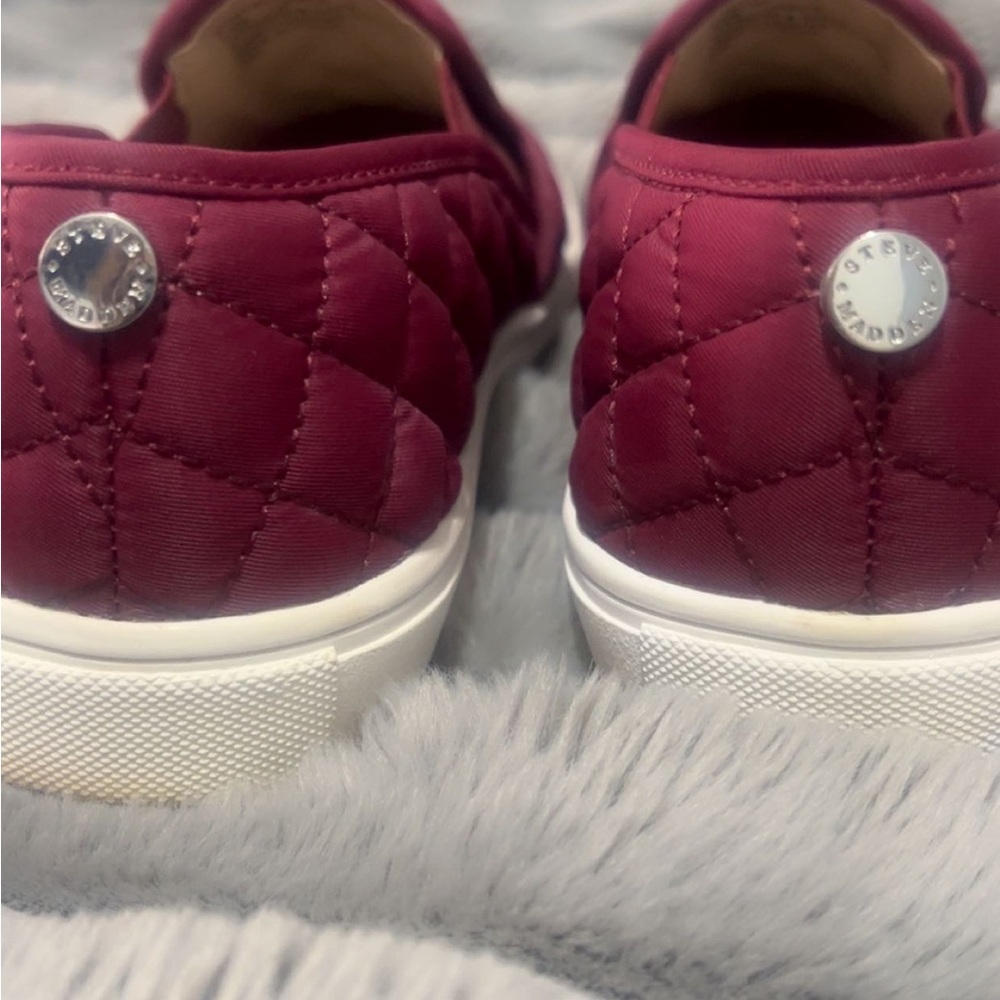 Tory Burch Quilted Burgundy Sneakers